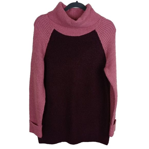 St Johns Bay Cowl Neck Long Sleeve Pink Pullover Sweater Top Women's Size Small - Picture 1 of 7